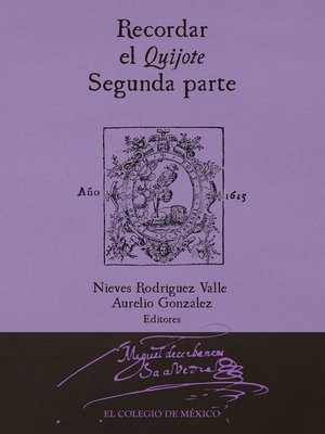 cover image of Recordar el Quijote
